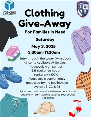 Clothing Give-Away May 3, 2025